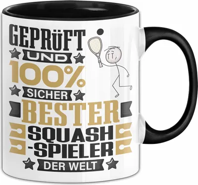 Produktbild von Squash-Spieler Geschenk Lustiger Spruch für Squash-Spieler Geschenkidee Bester Squash-Spieler Der Welt (Schwarz)