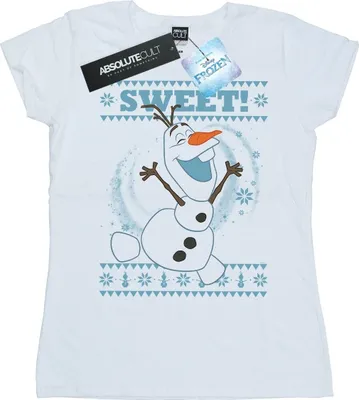 Produktbild von Disney - "Frozen Sweet Christmas" T-Shirt für Damen BI22074 (S) (Weiß)
