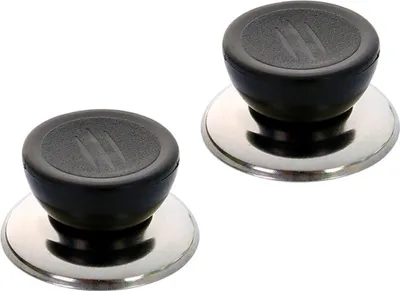 Produktbild von Stück Deckelknopf, Topfdeckelknöpfe, schwarz, universeller Ersatz-Küchenutensilienknopf mit Schraubgriff, Ersatzknöpfe für Topfdeckel