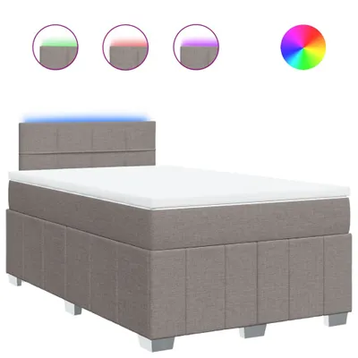Imagen del producto de Cama con somier y colchón vidaXL, color taupe, 120x190 cm, tapizada en tela