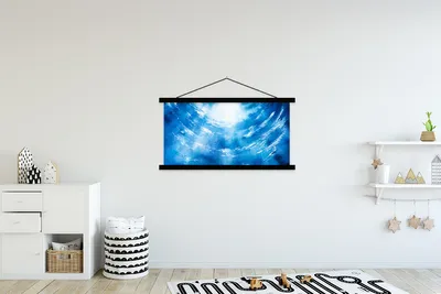 Produktbild von MuchoWow® Textilposter Wasser - Sonne - Meer 120x60 cm mit schwarzem Rahmen - Dekoration Schlafzimmer