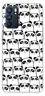 Image de 1001Coques - Coque silicone compatible avec Oppo Reno 6 5G - Motif reunion de pandas - Design original imprimé en France