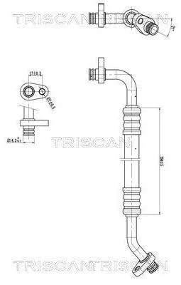 Produktbild von TRISCAN Hochdruckleitung und Niederdruckleitung Klimaanlage Hochdruckleitung 9010 28096 passend für PEUGEOT 307 CC (3B)