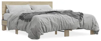 Obrázok produktu pre vidaXL Rám postele Sonoma dub 160x200 cm materiál na báze dreva a kovu