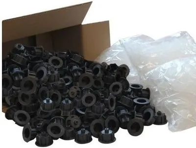 Produktbild von Karl Dahm 300 Zughauben schwarz + 2500 Gewindelaschen 2 mm 12449
