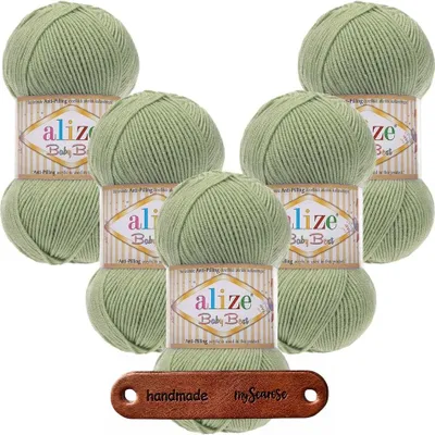 Produktbild von 5 x ALIZE Baby Best 138 Olive mit Label
