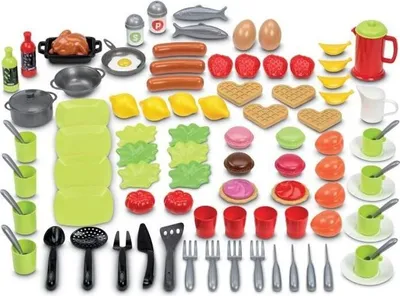 Obrázok produktu pre Súprava detského riadu, 100 dielov, kolekcia Ecoiffier 100% Chef, od 18 mesiacov, kuchynské hračky