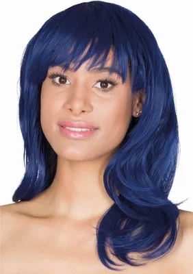 Produktbild von Damen Langhaar-Perücke (Dunkelblau / Midnight Blue)