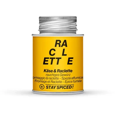 Produktbild von STAY SPICED! Raclette & Käse Gewürzmischung – würzige Kräuter- & Pfeffermischung mit Paprika, Knoblauch & Kümmel – perfekt für Raclette, Fondue