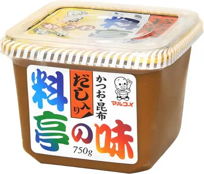 Immagine prodotto di Marukome | Pasta di miso Dashi Iri Ryotei No Aji - 750 g - Fermentata - Giapponese - Sapore umami - Senza glutine