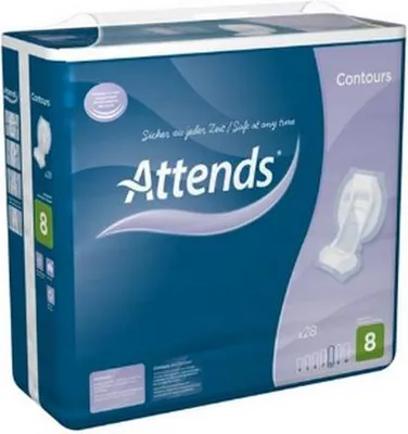 Image de ATTENDS Contours Regular 8 - 8 paquets de 28 protections