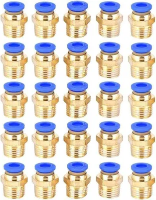 Immagine prodotto di 25 pezzi di raccordi pneumatici maschio PC6-02 G1/4 aria