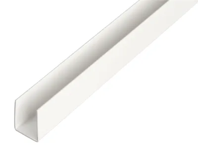 Image de Alberts 484514 Profilé en U, plastique, blanc, 1000 x 12 x 10 mm