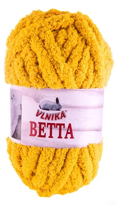 300g Betta XXL Chenille-Garn Kuschelwolle gelb