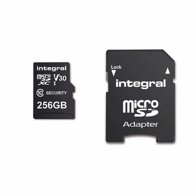 Immagine prodotto di Integrale, scheda MicroSD da 256 GB per telecamera di sicurezza, nera