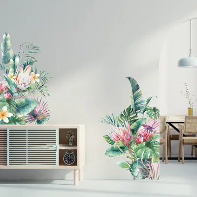 Immagine prodotto di Solidchoice - Adesivi murali a forma di foglie tropicali per la decorazione d'interni