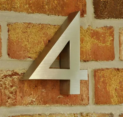Produktbild von Edelstahl Hausnummer Style - Nr. 4