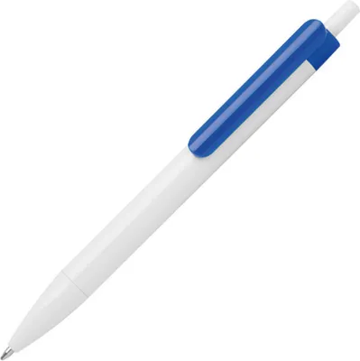 Produktbild von 20x Druckkugelschreiber / Farbe: weiß-blau