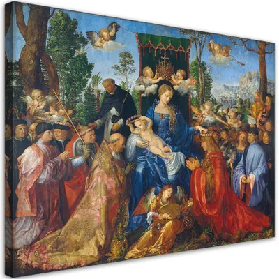 Produktbild von Leinwandbild Rosenkranzfest - Albrecht Dürer 60x40 Feeby Bunt bild für die wand bereit zum aufhängen