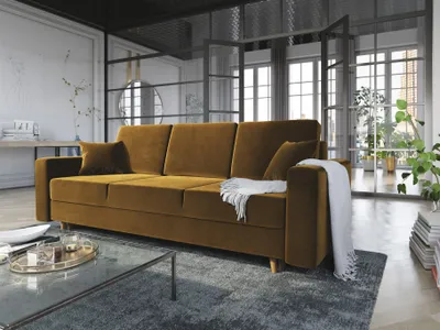 Produktbild von Sofa 3-Sitzer CARDE mit Schlaffunktion Gelb