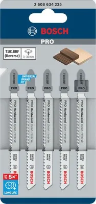 Produktbild von PRO Hardwood clean reverse T101BRF Stichsägeblatt, 100 mm, 5-tlg.