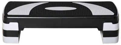 Produktbild von Aerobic-Stepper 3-stufig höhenverstellbar 80 x 31 x 20 cm Schwarz+Grau