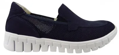 Produktbild von Waldläufer 916502 200 217 Damen Slipper H-Birdy Beige Dunkelblau, Blau, Gr. 51/2