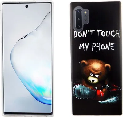 Produktbild von Samsung Galaxy Note 10 Plus Handy Hülle Schutz-Case Cover Bumper Dont Touch My Phone Bär