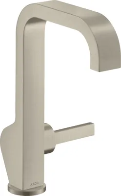 Produktbild von Einhebel-Waschtischmischer AXOR CITTERIO 190 DN 15 ohne Zugstange brushed nickel ohne Zugstange brushed nickel