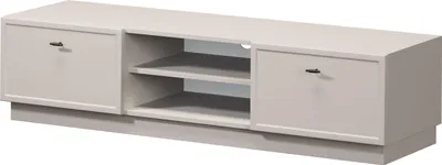 Obrázek produktu pro Lorini TV skříňka 150 cm se 2 zásuvkami se systémem Soft-Close a černými T-úchytkami | Barva: kašmír