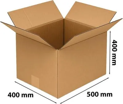 Zdjęcie produktu dla Pudełko KARTONOWE 500x400x400 Szare/Kraft DUŻE mocne 5-warstwowe