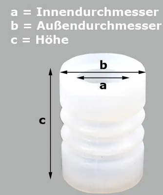 Produktbild von Pufferdichtung X für Softeismaschinen a= 20mm b= 31mm c= 45mm