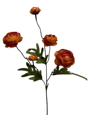 Zdjęcie produktu dla Sztuczny kwiat Ranunculus pomarańczowy 52cm