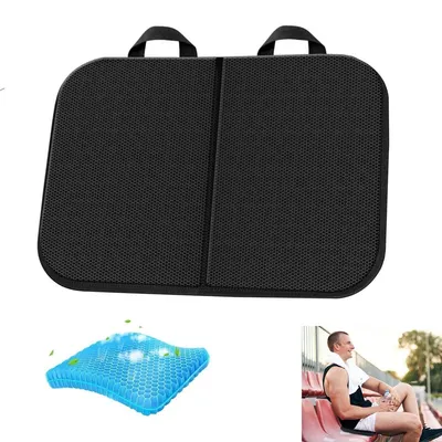 Produktbild von Orthopädisches Gel-Sitzkissen mit Waben-Design – Atmungsaktiv, faltbar & rutschfest (39x27 cm) für Bürostuhl und Zuhause