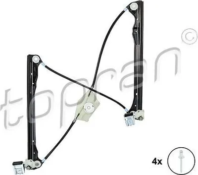 Obrázok produktu pre TOPRAN 111 699 Elektrický okenný mechanizmus vpredu vľavo pre SEAT Leon hatchback (1M1) a Toledo II sedan (1M2)