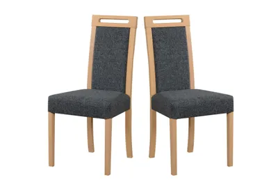 Produktbild von Esszimmerstuhl, Holz Eiche Massiv Stuhl Stühle Küchenstuhl - Set 2x Roma 5, sonoma