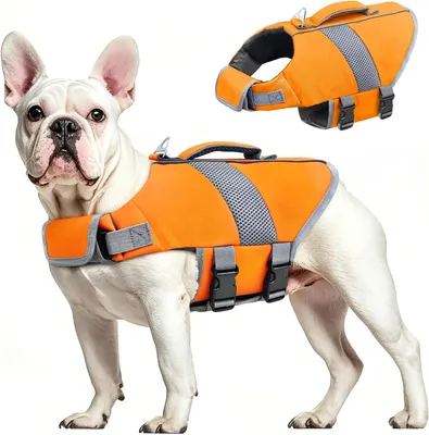 Productafbeelding van Zwemvest Hond - Maat M - Oxford-stof - Reflecterend - Oranje