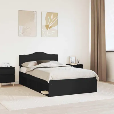 Obrázok produktu pre Maison Exclusive - Rám postele Čierny 120 x 190 cm Masívne borovicové drevo