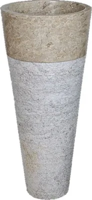 Produktbild von Teako Design Säulenwaschbecken Nora Marmor Naturstein 90x40x40 cm