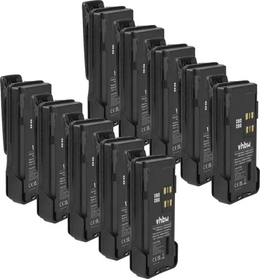 Produktbild von vhbw 10x Akku Ersatz für Motorola PMNN4489A, PMNN4412, PMNN4409BR, PMNN4448 für Funkgerät, Walkie Talkie (2200 mAh, 7,4 V, Li-Ion) + Gürtelclip