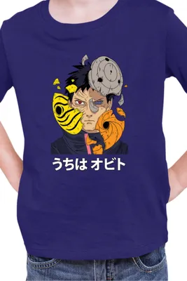 Immagine prodotto di Maglietta per bambini Naruto Obito Uchiha 02, 7-8 Jahr - 128 , Bleu foncé