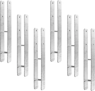 Produktbild von 6 x H-Pfostenträger inkl. Schrauben 141x600x6mm