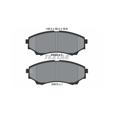 Produktbild von Textar Bremsbeläge vorne für Ford Ranger Mazda BT-50 2,5 - 3,0 D + TD TDCi 4x4