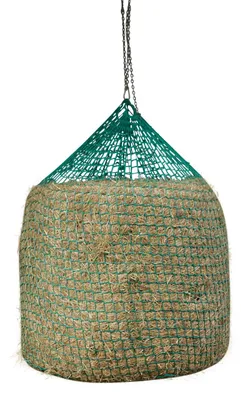 Productafbeelding van Hooinet hooinetten paard - Polypropyleen - 180 cm x Ø 150 cm - Maaswijdte 4,5 x 4,5 cm