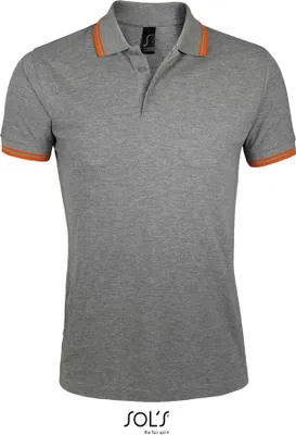 Immagine prodotto di SOLs 00577 | Polo da uomo Pasadena - Colore: Grigio Melange/Arancione - Taglia: L