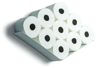 Zdjęcie produktu dla Pojemnik na papier toaletowy i uchwyt na rolki - czarny