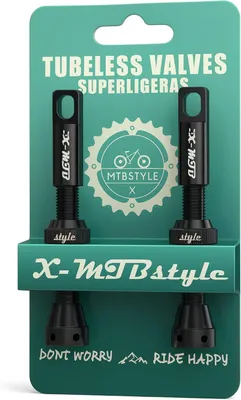 Productafbeelding van Tubeless ventielen Presta 44 mm - Set - Aluminium - Zwart