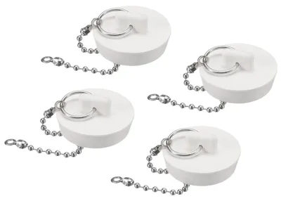 Productafbeelding van Afvoerstoppen, rubber, Ø38mm, 4 stuks, wit, 1 1/2 inch