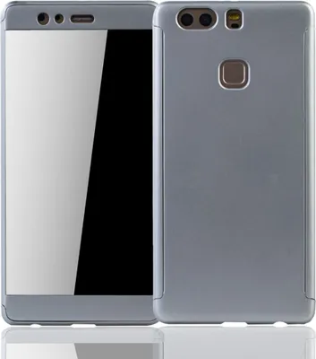 Produktbild von Handyhülle Schutzhülle für Huawei P9 Plus Full Case Cover Displayschutz 360 Silber