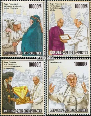 Produktbild von Briefmarken Guinea 2015 Mi 11383-11386 (kompl. Ausgabe) postfrisch Papst Franziskus